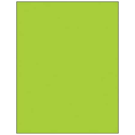 Bsc Preferred 8-1/2 x 11'' Fluorescent Green Rectangle Laser Labels, 100PK BUY00027719